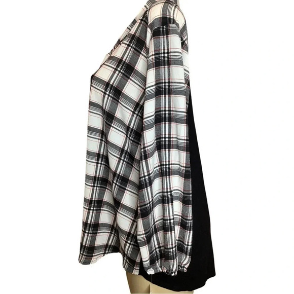 Tempted Hearts Plaid 3/4 Sleeve With Elastic Size 3X New With Tags - Picture 4 of 8